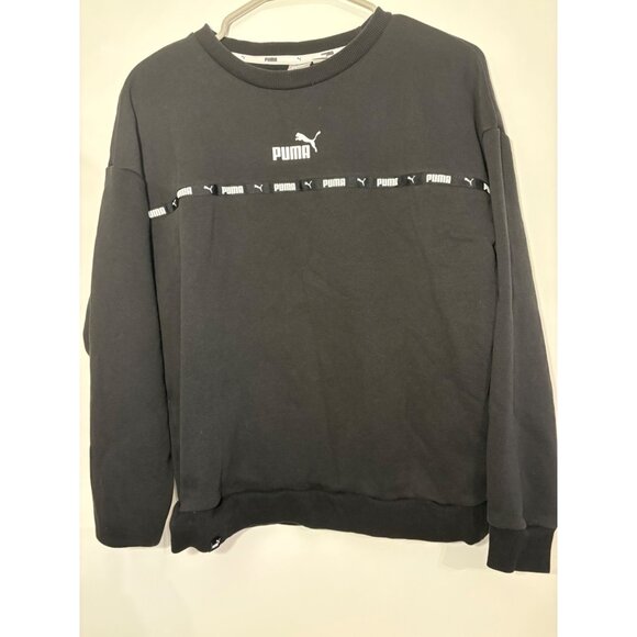 Puma Black Crewneck‎ Sweatshirt Casual Pullover Women’s Size S - Picture 1 of 7